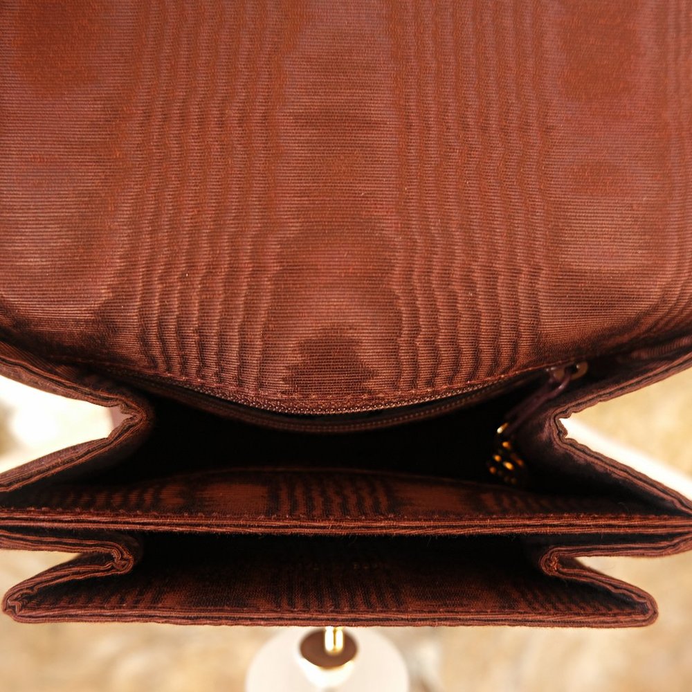Vintage Chanel Brown Satin Top Handle Mini Purse Circa 1999 - Picture 7 of 7